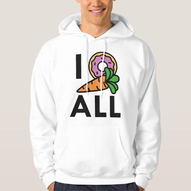 Jag Donut Carrot Alla Hoodie (Framsida)