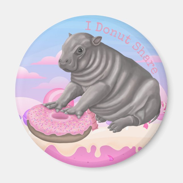 Jag Donut  Hippo Magnet (Framsidan)