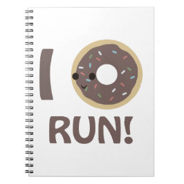 Jag donut springa anteckningsbok med spiral