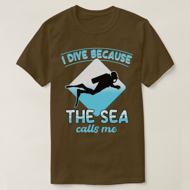 Jag dör för att havet ringer mig t shirt (Design framsida)