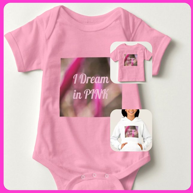 Jag Dream i Rosa Abstrakt T Shirt (Skapare uppladdad)