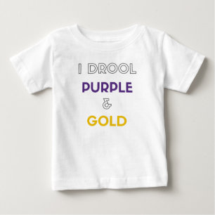 Jag dreglar lilor och guld t shirt