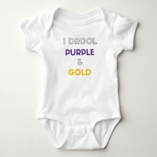 Jag dreglar lilor och guld tee shirt