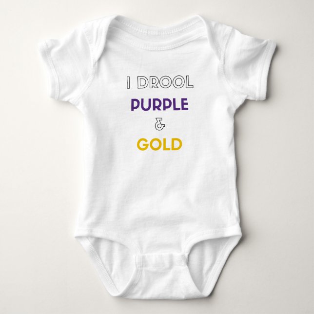 Jag dreglar lilor och guld tee shirt (Framsida)