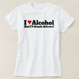Jag dricker alkohol i kärlek men jag hatar fulla f tee shirt