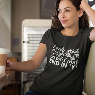 Jag dricker bara kaffe t shirt