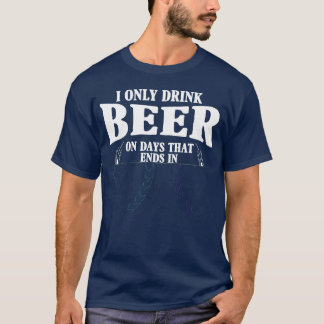 Jag dricker bara öl 70-tal retro t shirt