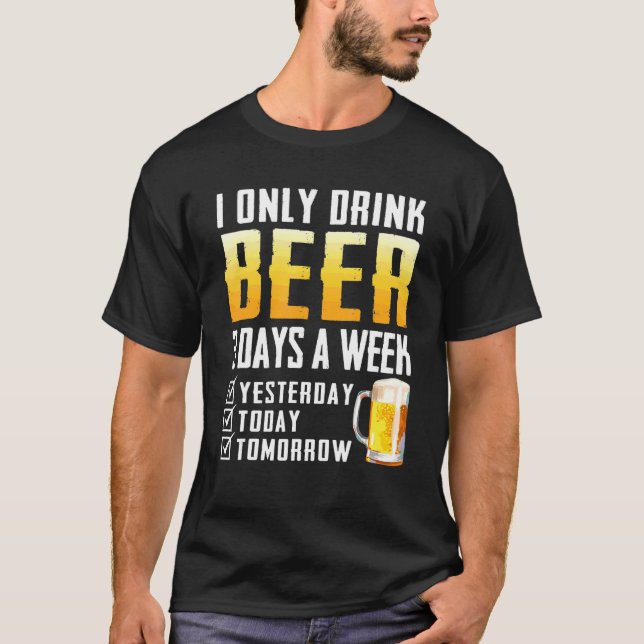 Jag dricker bara öl t shirt (Framsida)