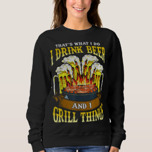 Jag dricker Beer och jag Grill Sak dricker BBQ Gri T Shirt