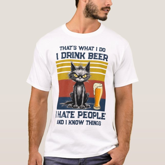 Jag dricker Beer T-Shirt (Framsida)