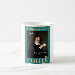 Jag dricker, därför mig förmiddagen kaffemugg