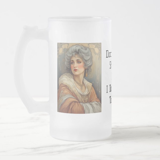 Jag dricker inte till det!! frostat ölglas (Vänster)