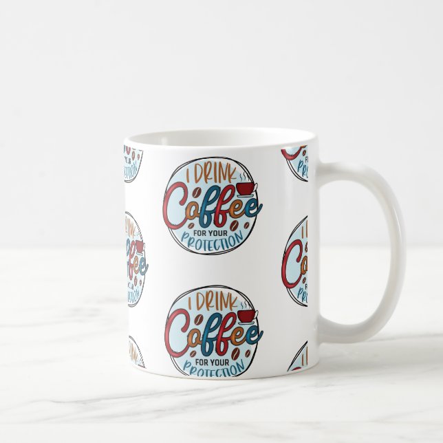 Jag dricker kaffe för att skydda mig kaffemugg (Höger)