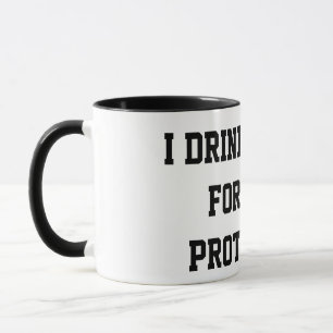 "Jag Dricker Kaffe För Din Säkerhets Skull" Rolig Mugg