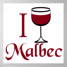 Jag dricker Malbec Vin Poster