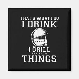 Jag dricker mig grill och känner Sak Fu. Magnet