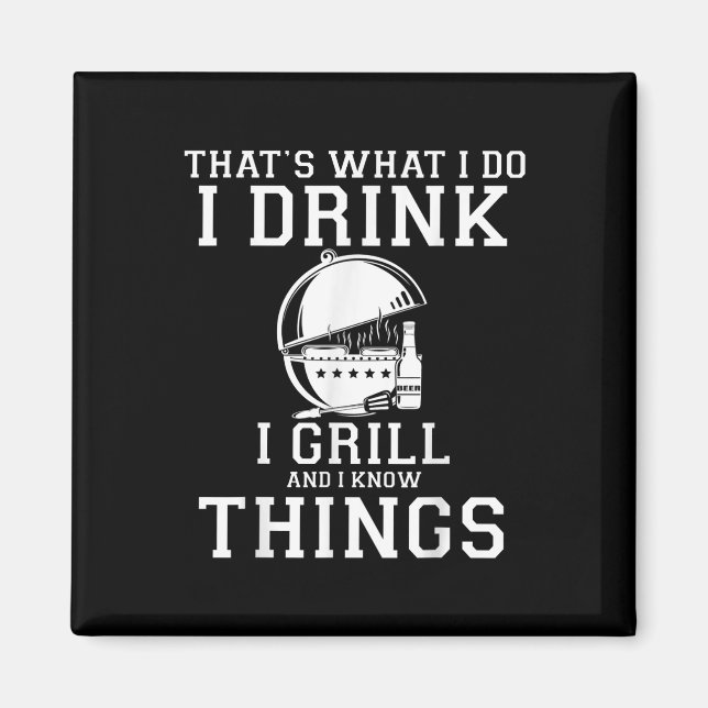 Jag dricker mig grill och känner Sak Fu. Magnet (Framsidan)