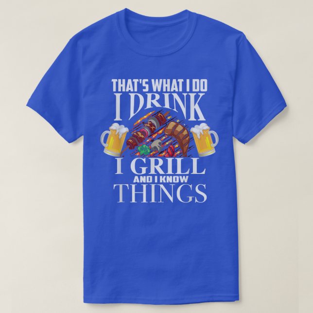 Jag dricker mig grill och känner Sak Fu. T Shirt (Design framsida)