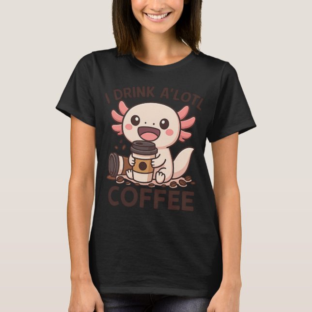 Jag Dricker Mycket Kaffe T Shirt (Framsida)