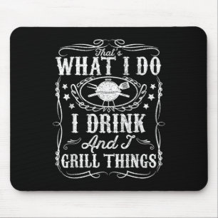 Jag dricker och grill Sak Funny Bbq Grilling Gift Musmatta