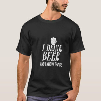 Jag dricker öl och jag känner sak t shirt