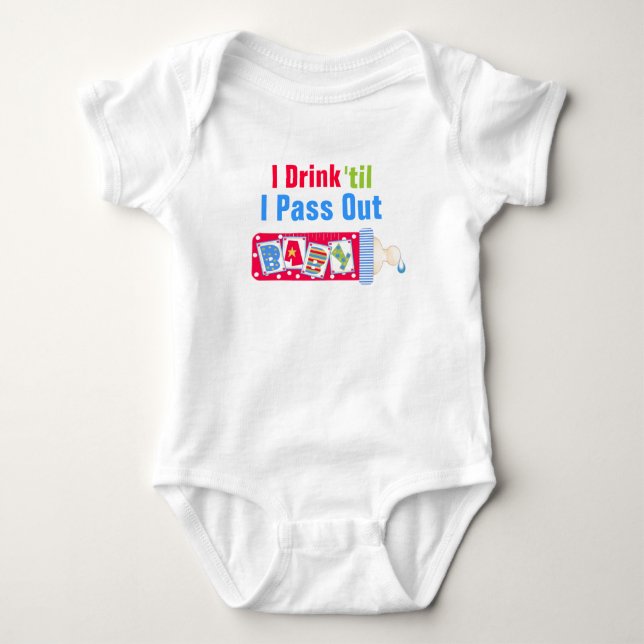 Jag dricker PoshB'Gosh Baby Tee (Framsida)