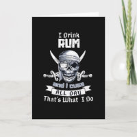 Jag Dricker Rom Pirat Skalle Flagga Jolly Roger Ko