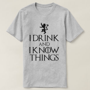 JAG DRINK OCH JAG VET SAK T SHIRT