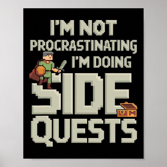 Jag dröjer inte Funny Side Quests Spelare 2 Poster (Framsidan)