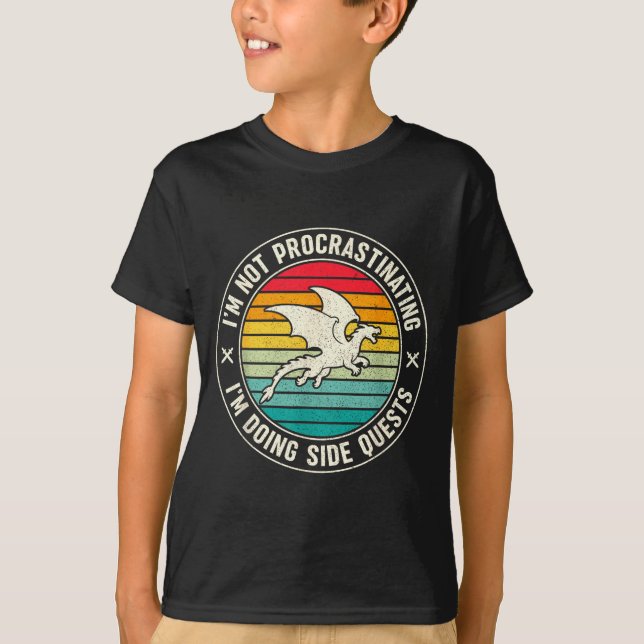 Jag dröjer inte, jag gör sidouppdrag Draken T Shirt (Framsida)