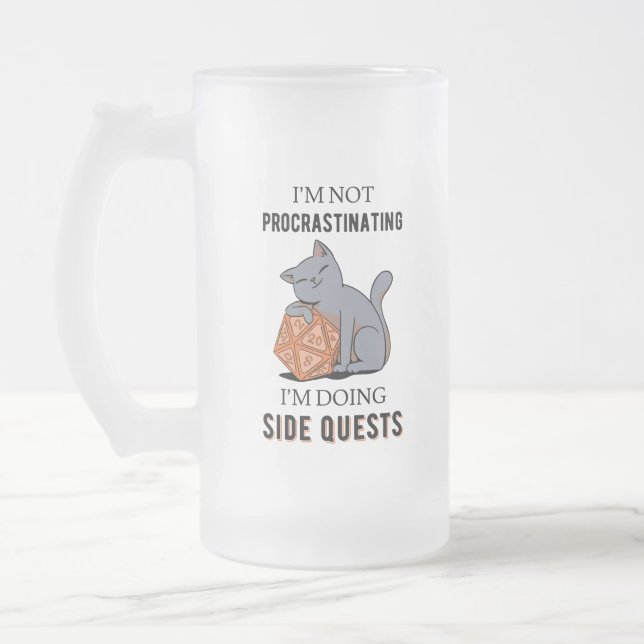 Jag dröjer inte, jag gör sidouppdrag III Frostat Ölglas (Vänster)