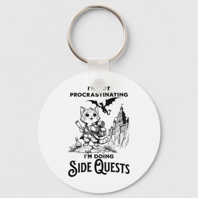 Jag dröjer inte, jag gör sidouppdrag Rpg  Nyckelring (Framsida)