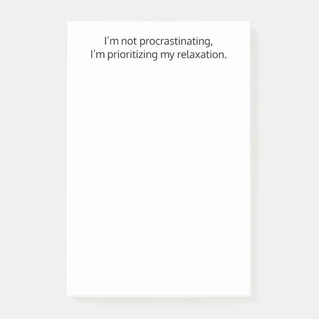 Jag dröjer inte, Roligt, Snällt, Anpassat Post-it Block (Framsida)