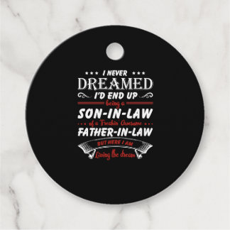 Jag drömde aldrig att jag skulle bli en son.. gåvor etiketter