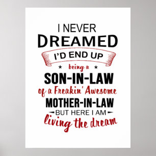 Jag drömde aldrig att jag skulle bli en svärson poster