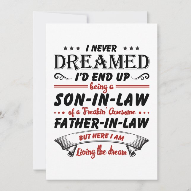 Jag drömde aldrig att jag skulle bli en svärson spara datumet (Framsida)