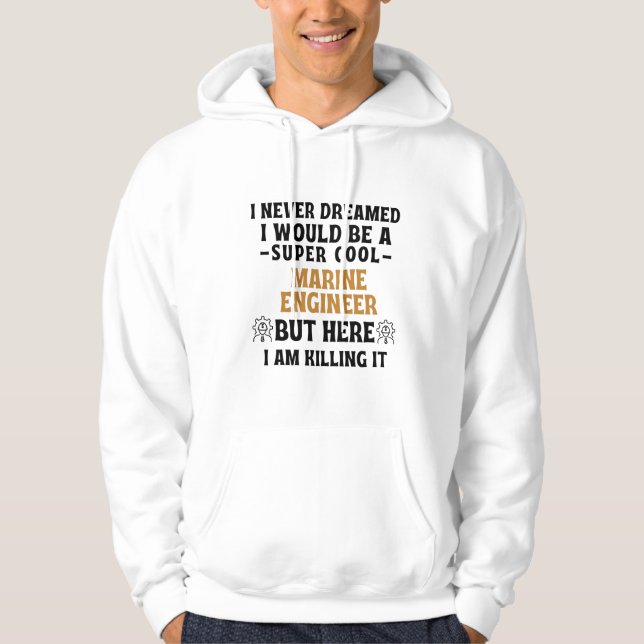 Jag drömde aldrig att jag skulle vara en toppen co hoodie (Framsida)
