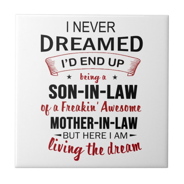 Jag drömde aldrig att vara svärson Freakins Fantas Kakelplatta (Framsidan)