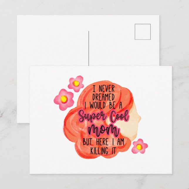 Jag drömde aldrig om att jag skulle vara en superc vykort (Fram/baksida)