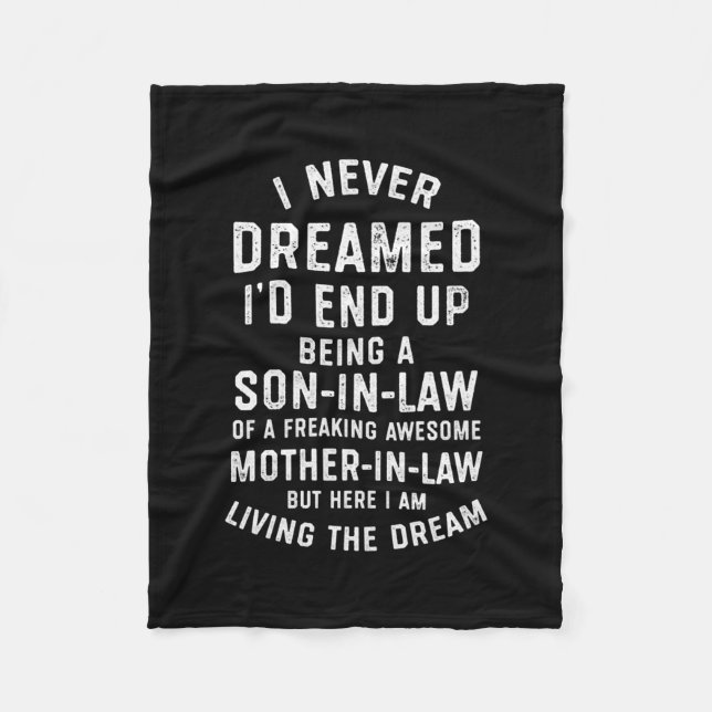 Jag drömde aldrig om ID:t att bli son i juridiska  Fleecefilt (Framsidan)