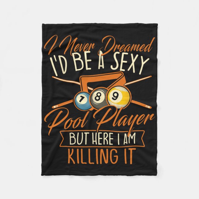 Jag drömde aldrig om ID:t var en Bassäng Player-Sn Fleecefilt (Framsidan)