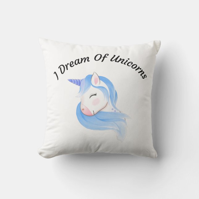 Jag drömde om Unicorns Dekorativ kudde (Framsida)