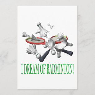 Jag drömm av Badminton Inbjudningar