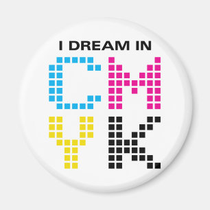 Jag drömm i CMYK Magnet