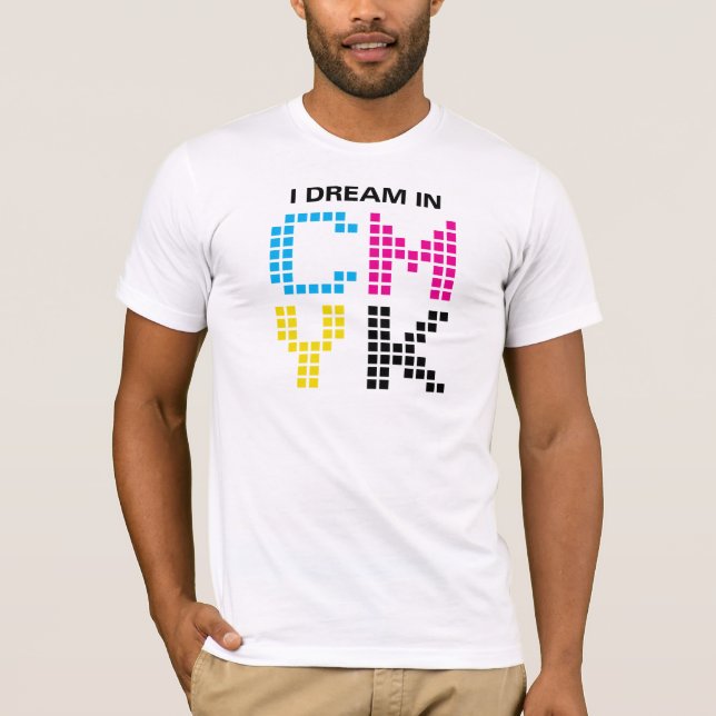 Jag drömm i CMYK Tee Shirt (Framsida)