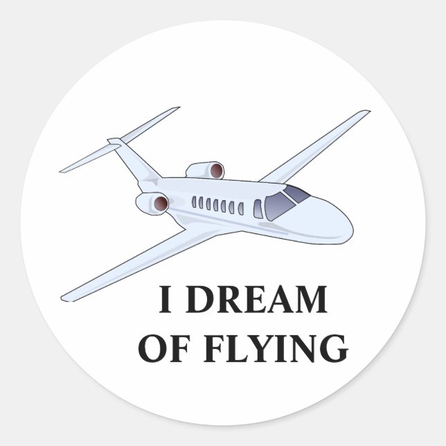 JAG DRÖMMAR AV FLYGSTICKER RUNT KLISTERMÄRKE (Framsida)