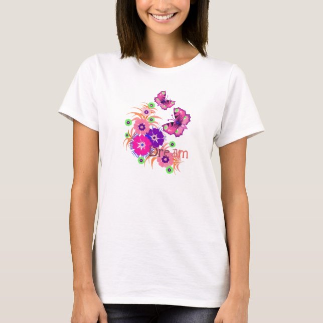 Jag drömmer om Butterflies Tee Shirt (Framsida)