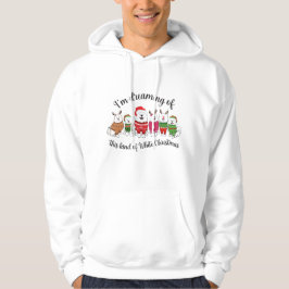 Jag drömmer om den här typen av vit jul hoodie