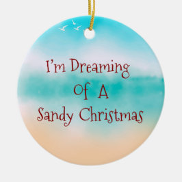 Jag drömmer om en god jul julgransprydnad keramik