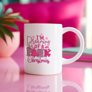 Jag drömmer om en Rosa jul Kaffemugg